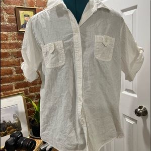 White Button Down Blouse